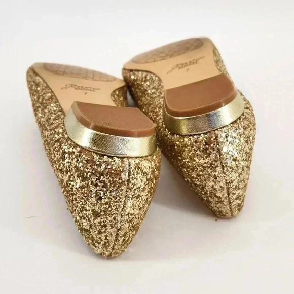 JEWEL BADGLEY MISCHKA GLITTER PEEP -TOE FLATS - Picture 8 of 8